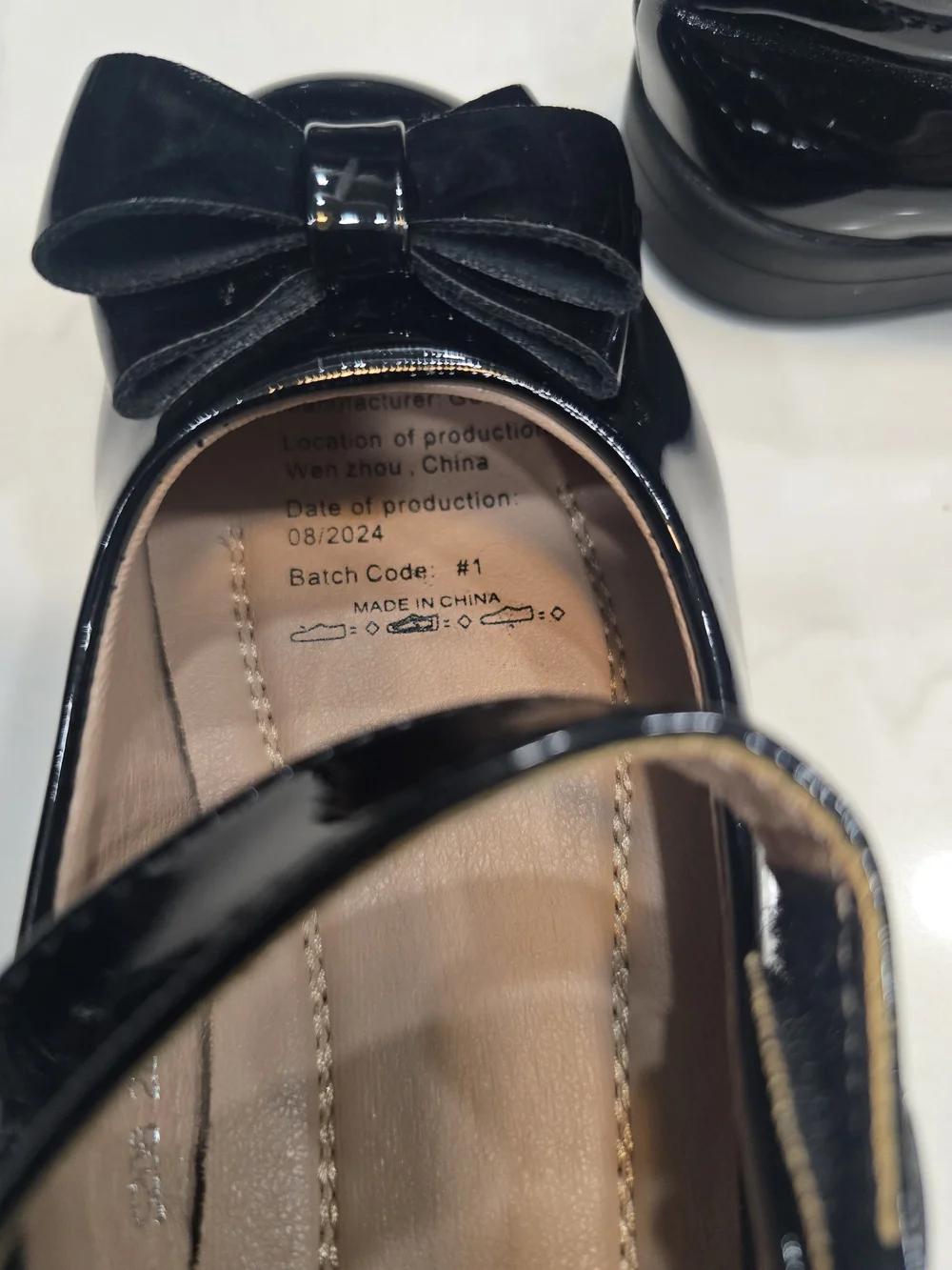 Girls' Black Bow Shoes